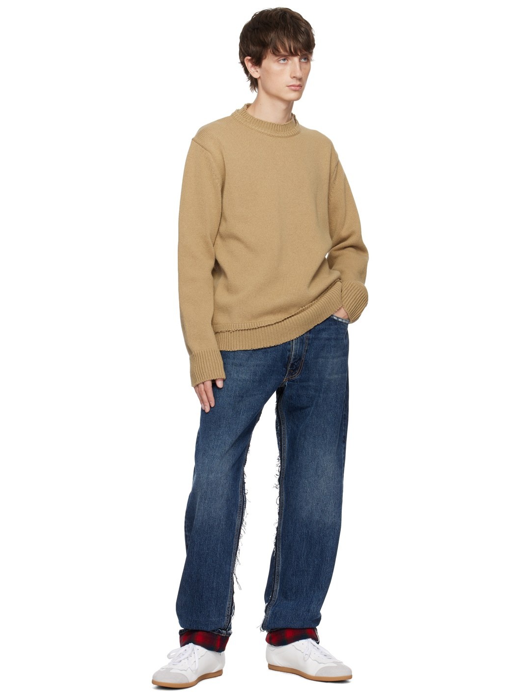 Maison Martin Margiela Elbow-Patch Sweater in Green Cotton ref.756114 -  Joli Closet