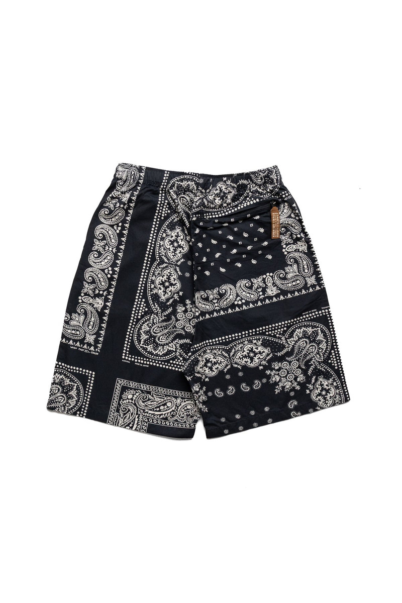 Kapital Combed Burberry RAT BRAND Bandana Patchwork EASY Shorts - Black outlook