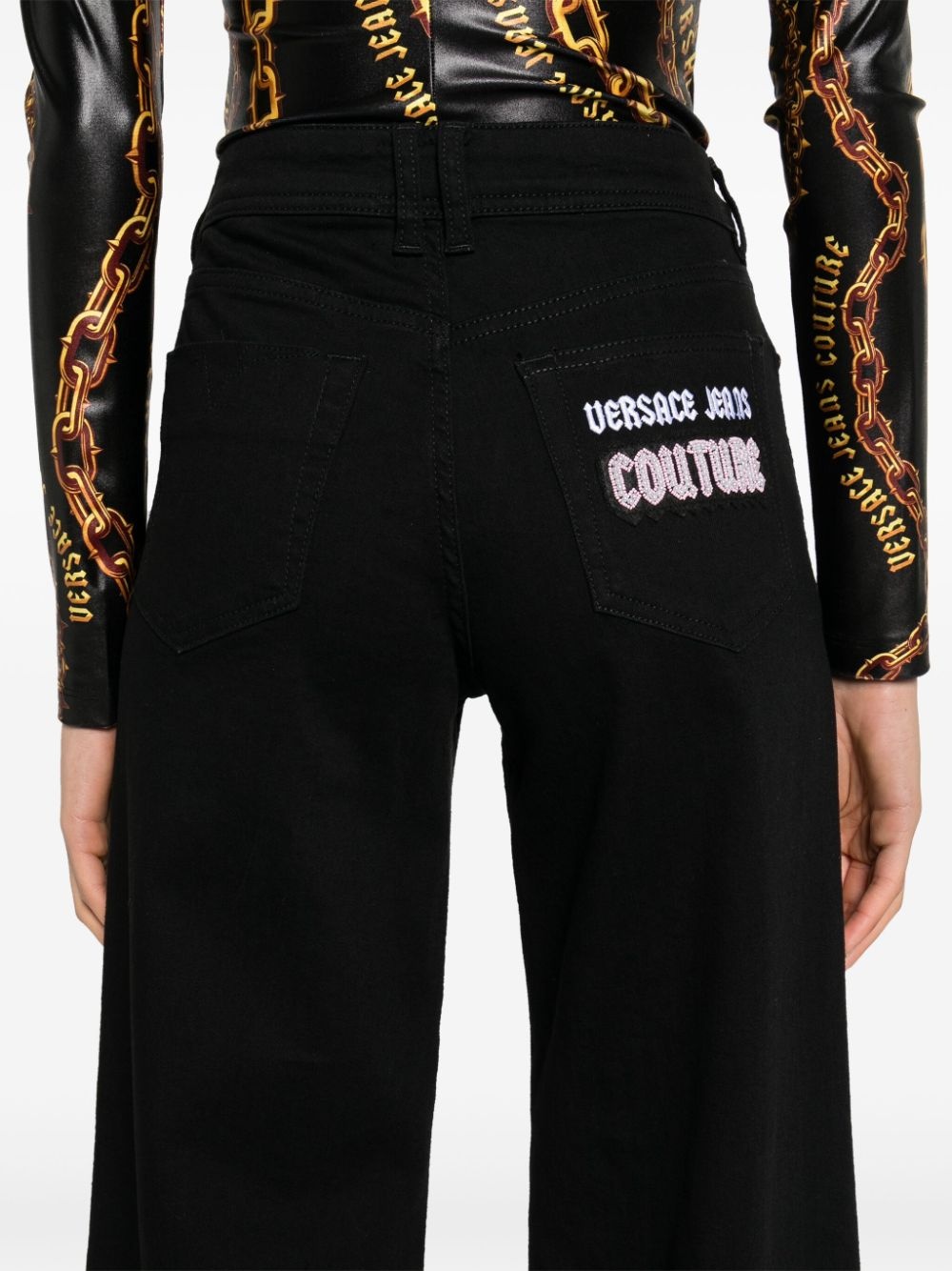 high-rise wide-leg jeans - 5