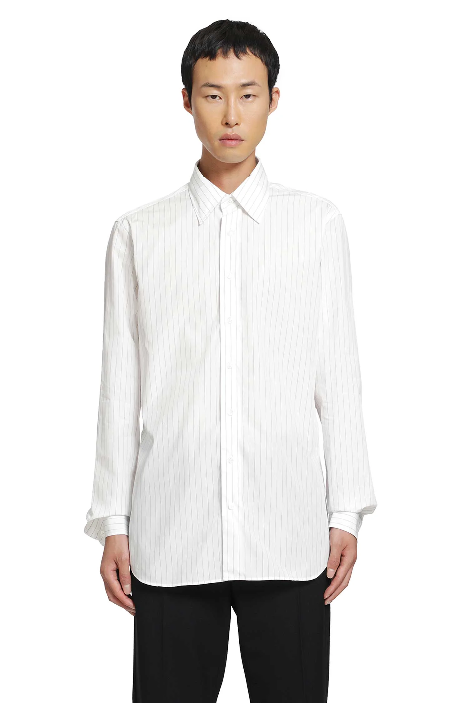 Pinstriped Cotton Shirt - 1