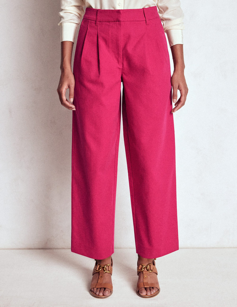 Bloomsbury Cotton Pants-Bright Cherry 5