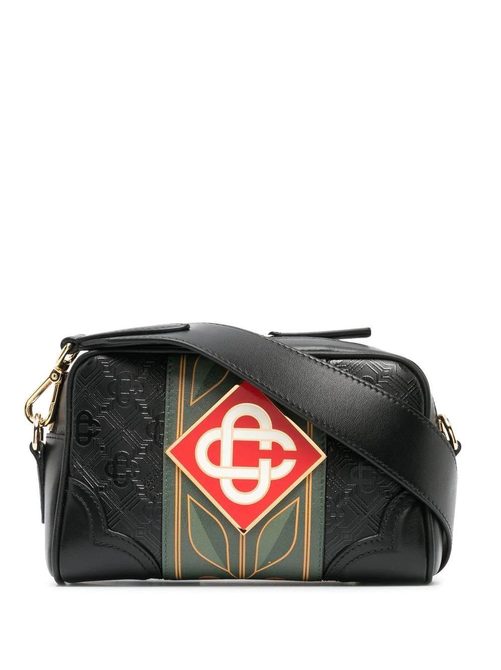 monogram-pattern messenger bag - 1