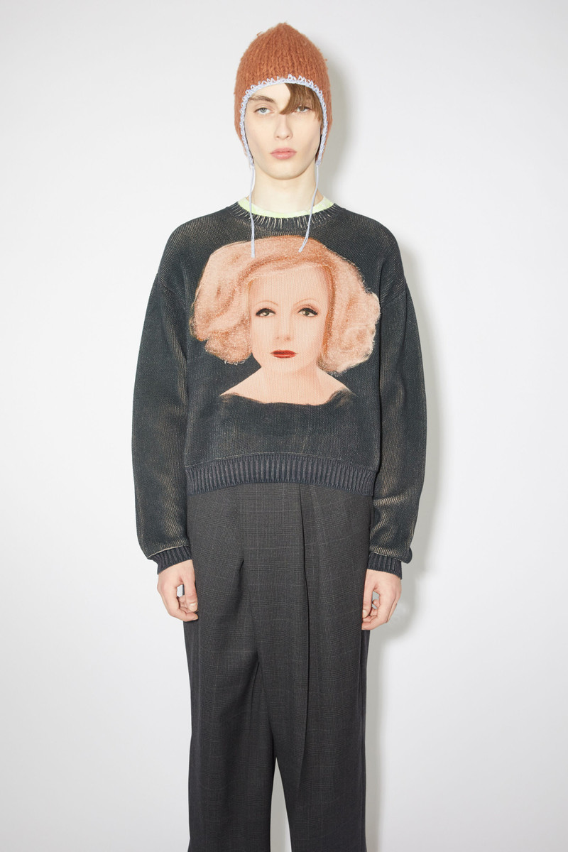 Acne Studios Printed sweater - Washed Black outlook