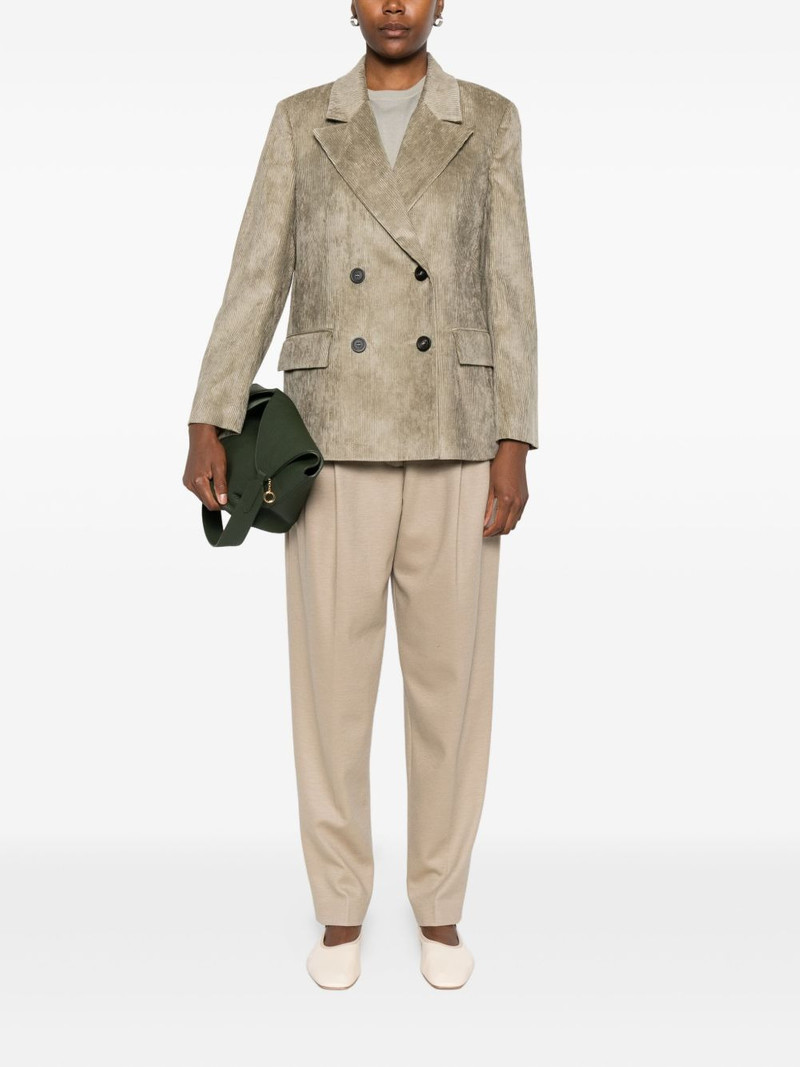 PESERICO corduroy double-breasted blazer outlook