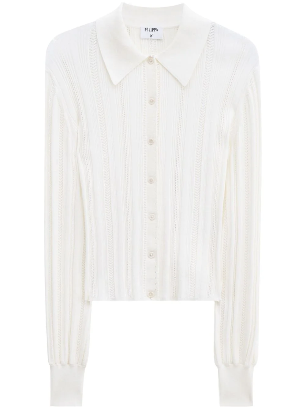 braid-knit cardigan - 1