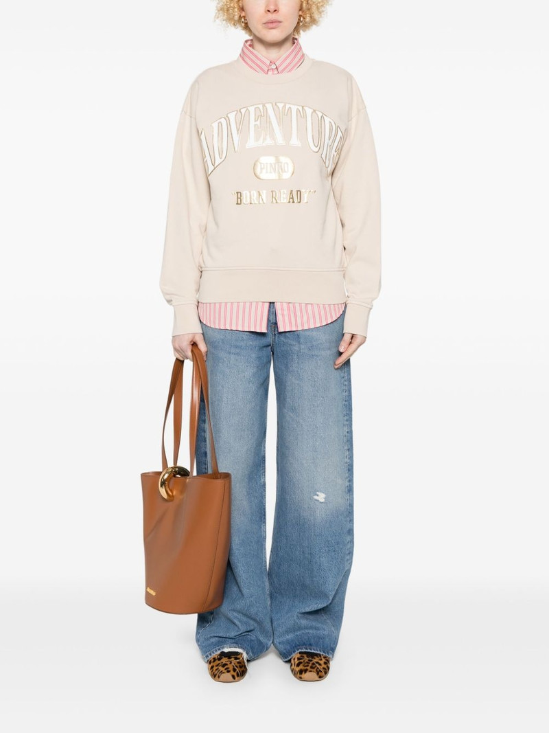 PINKO appliqué-detail sweatshirt outlook