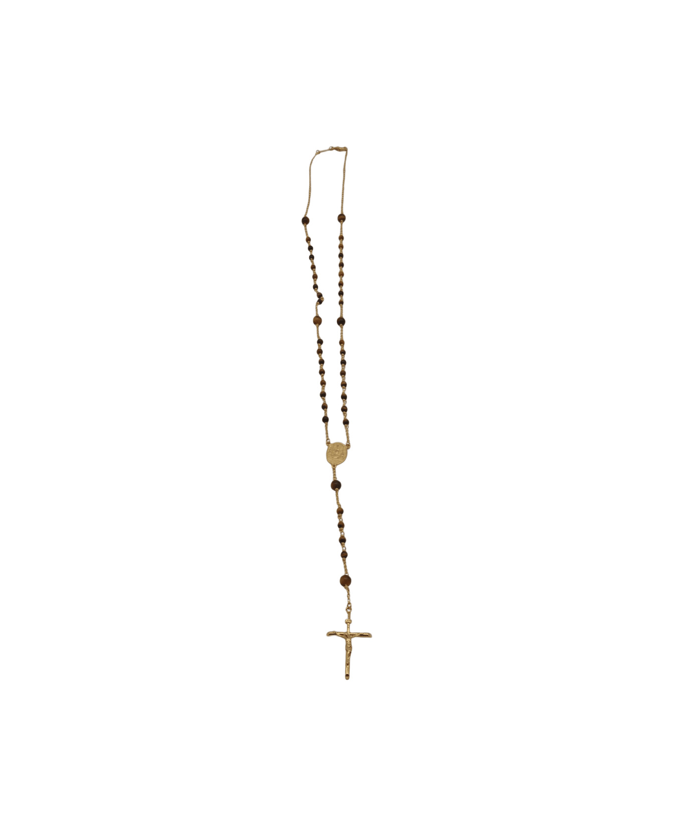 Black And Gold Tone Necklace - 1