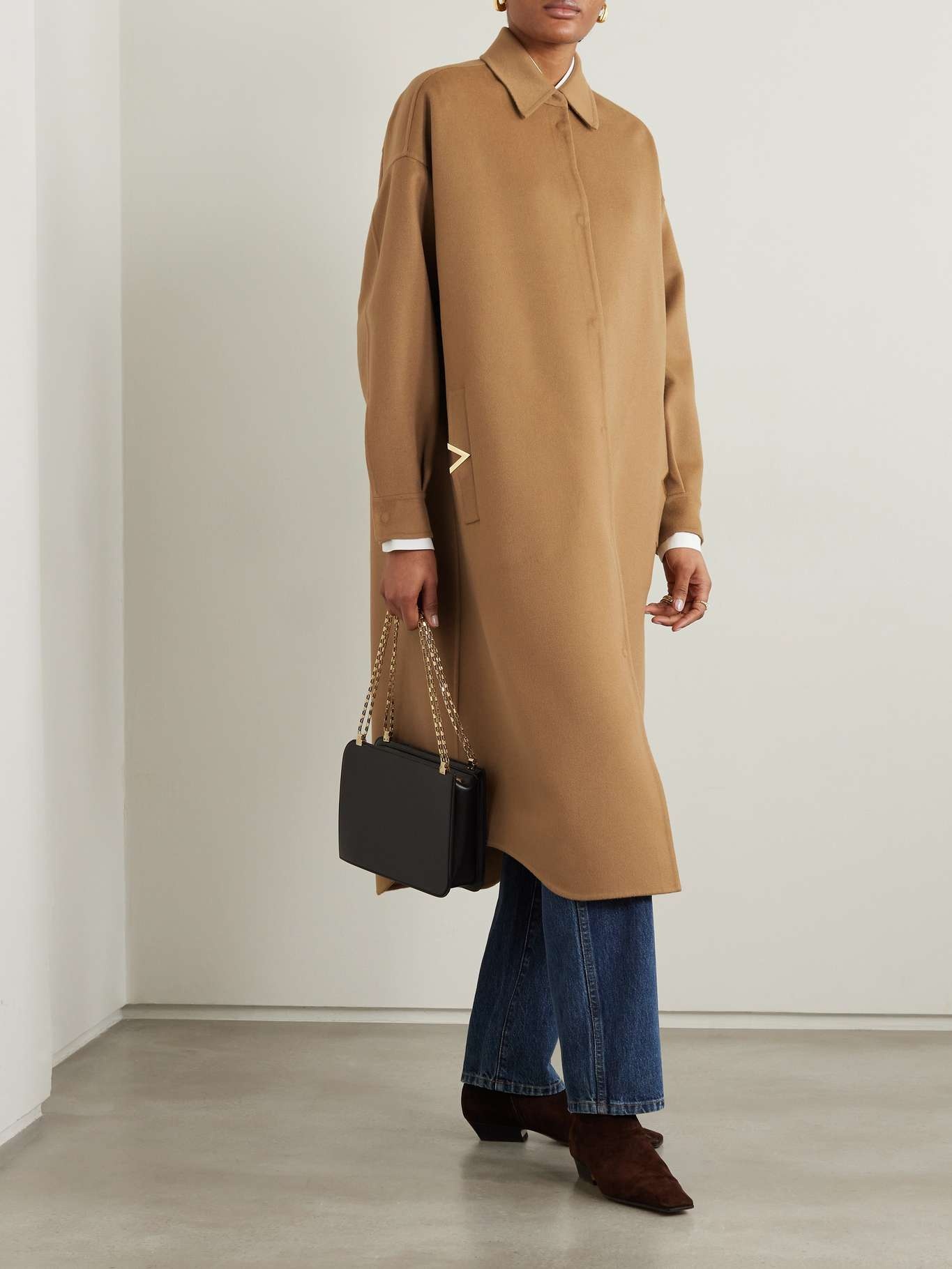 Embellished wool and cashmere-blend coat - 3