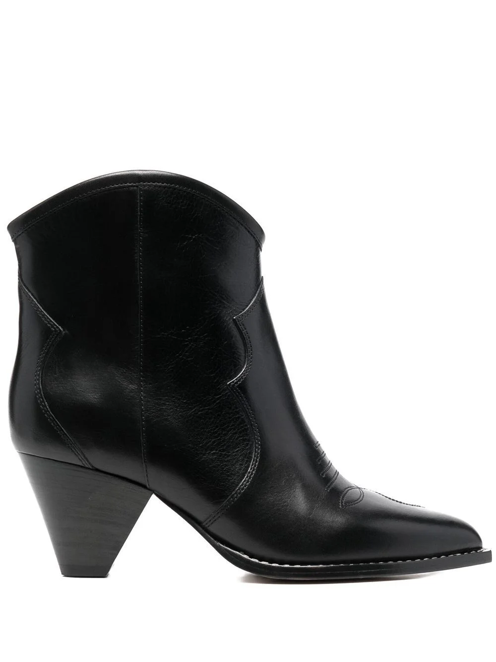 Western-style 70mm leather boots - 1