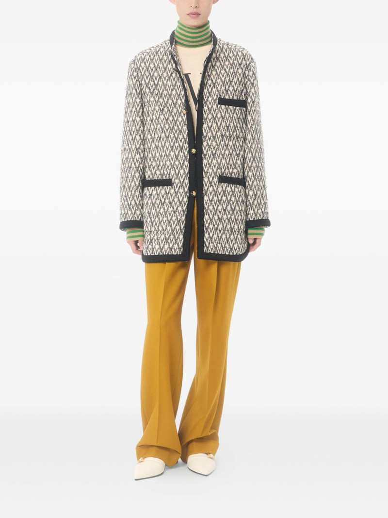 Valentino jacquard embellished trim jacket outlook