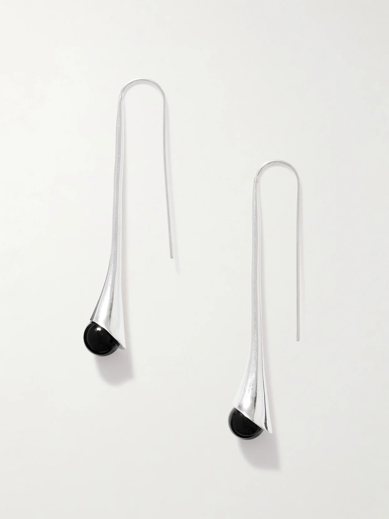 Vienna Silver Onyx Earrings - 1