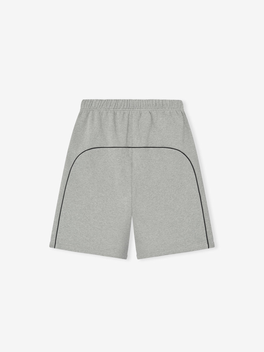 Relaxed Fleece Sweatshort With Piping - 3
