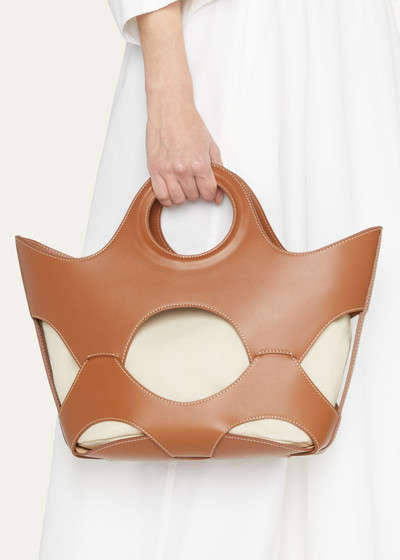 HEREU Onada Cutout Leather Top-Handle Bag outlook