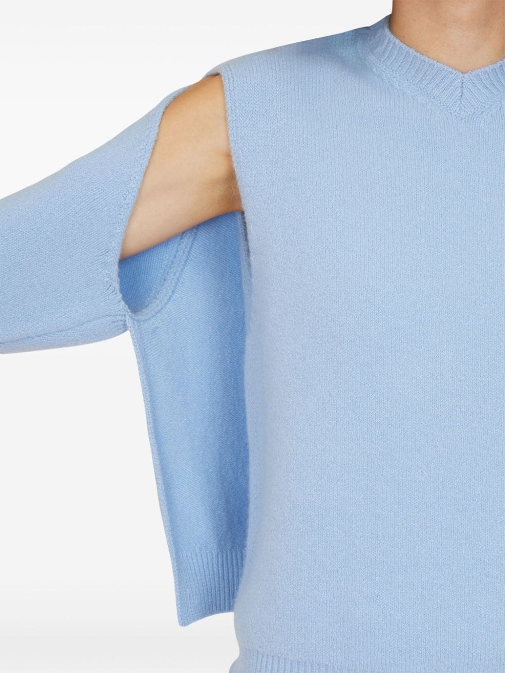 layered cashmere sweater - 5