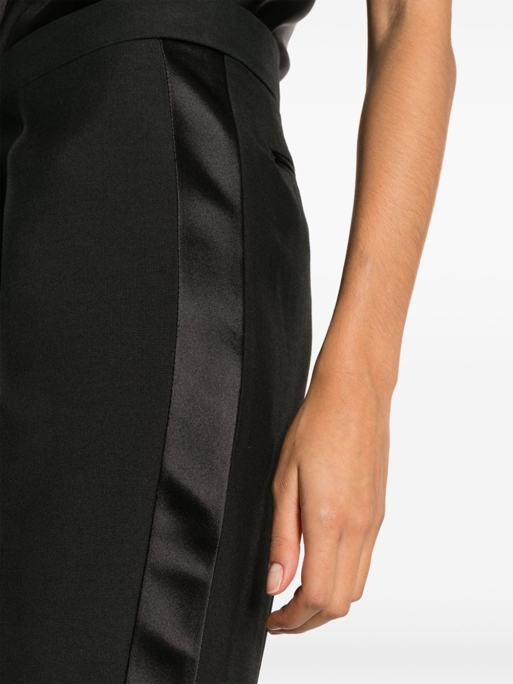 straight-leg silk-blend trousers - 5