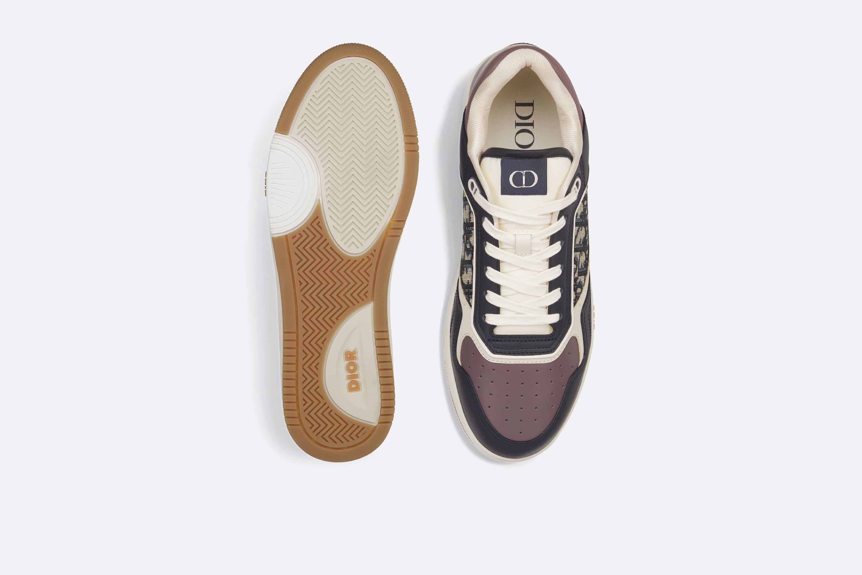 【DIOR】 B27 Low-Top Sneaker パテントレザー B27 Uptown Low-Top Sneaker White Grained Calfskin and White