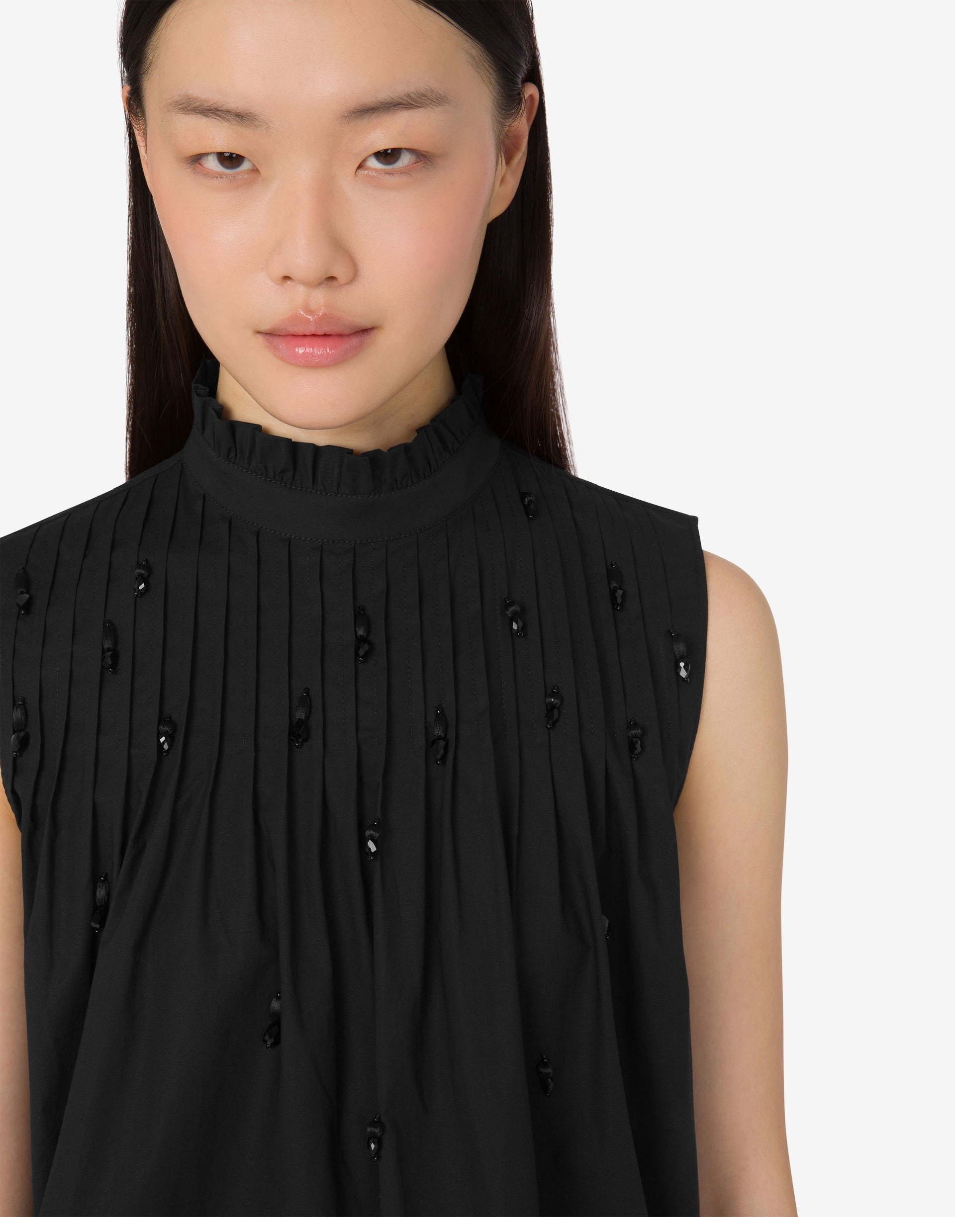 EMBROIDERED COTTON POPLIN TOP - 4