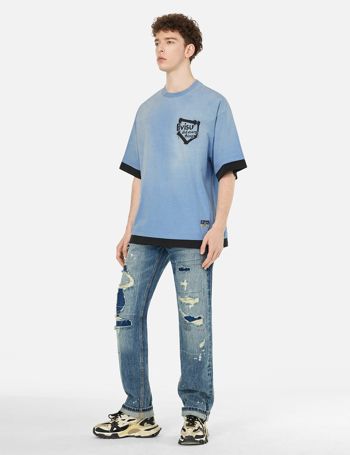 Washed 2-in-1 Oversized T-shirt - 3