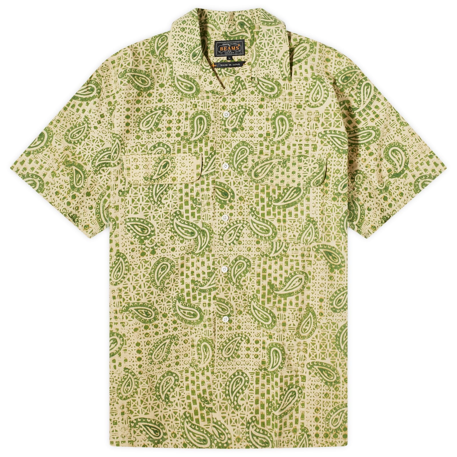 Beams Plus Open Collar Block Print Shirt - 1