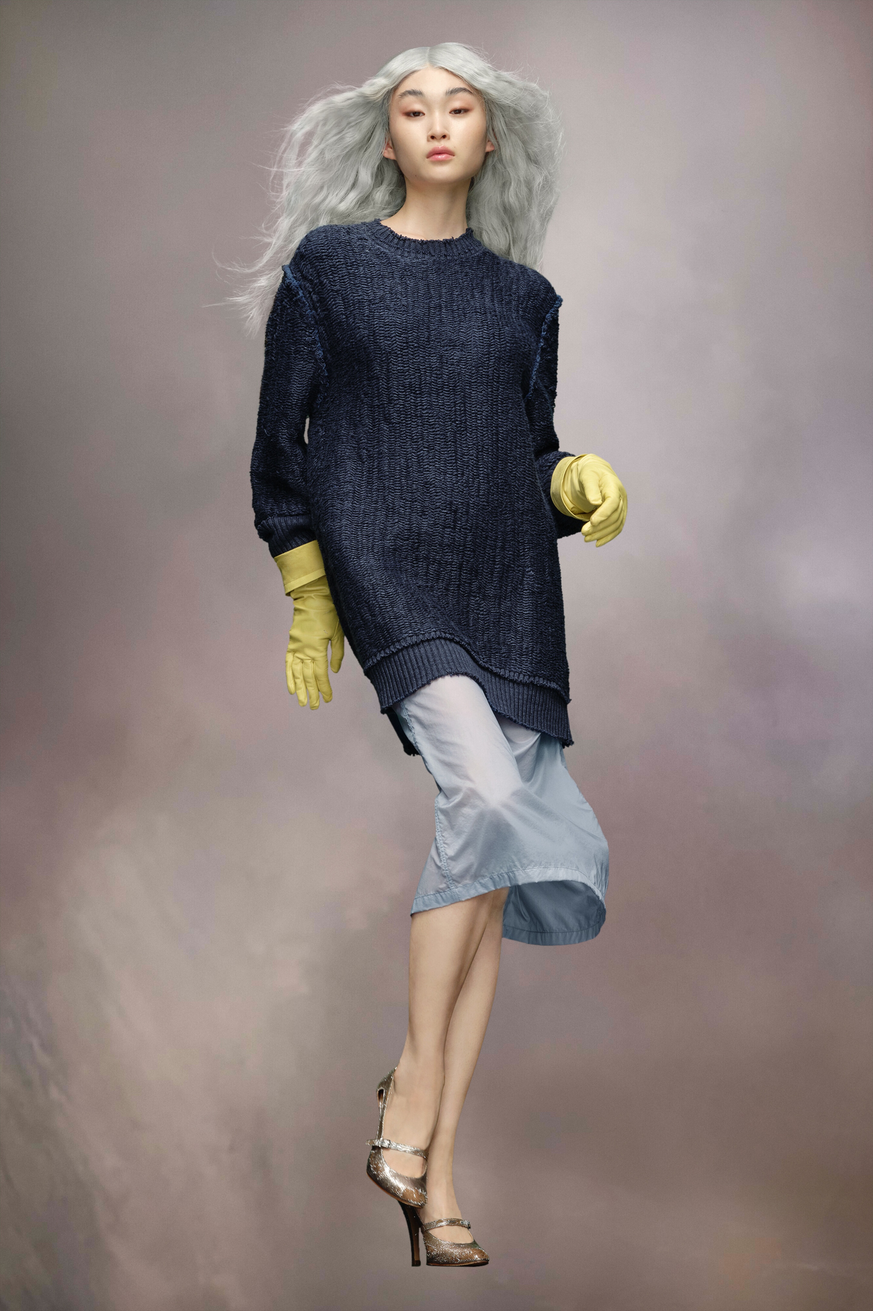 Raw woven knit sweatshirt - 2