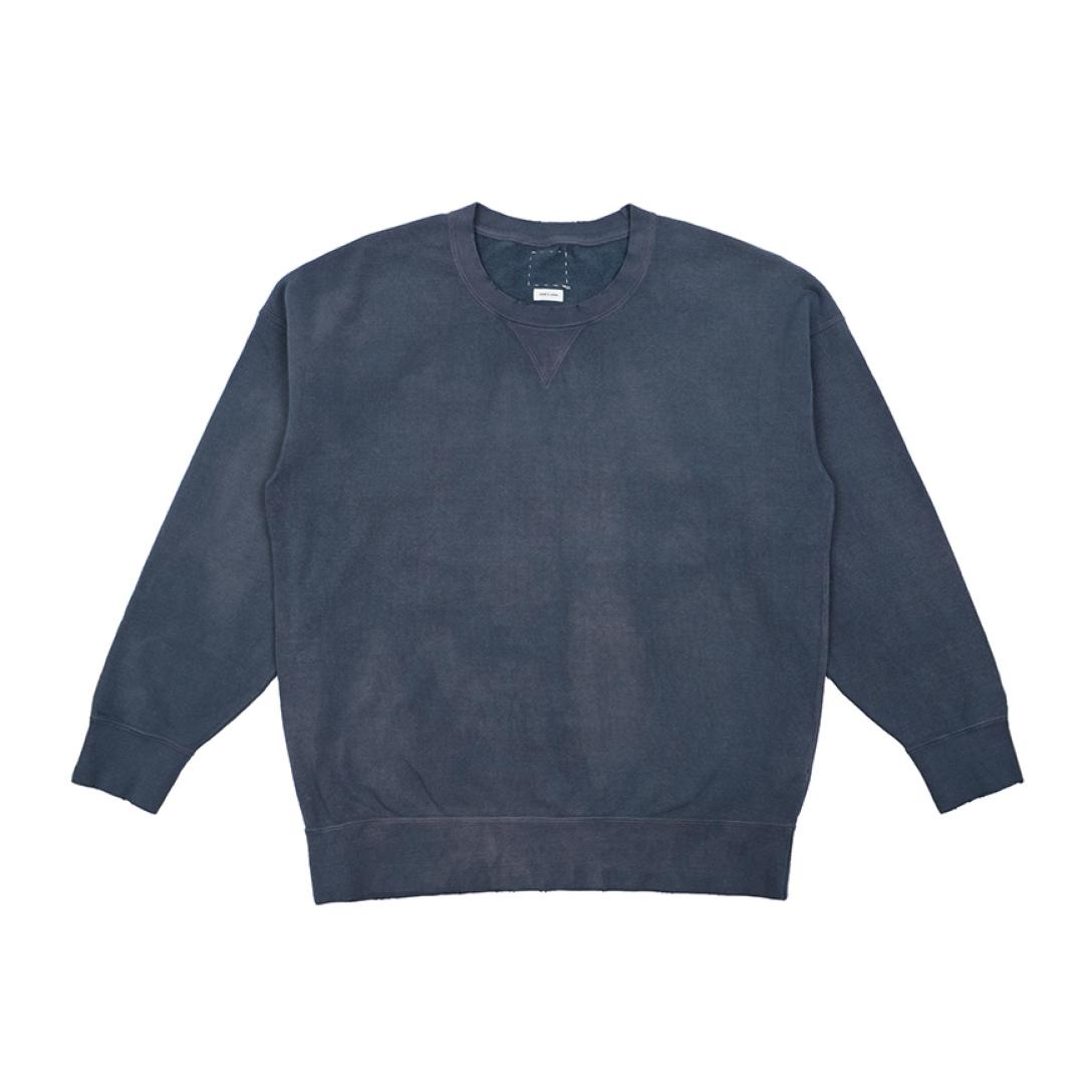 JUMBO SWEAT L/S (UNEVEN DYE) NAVY - 1