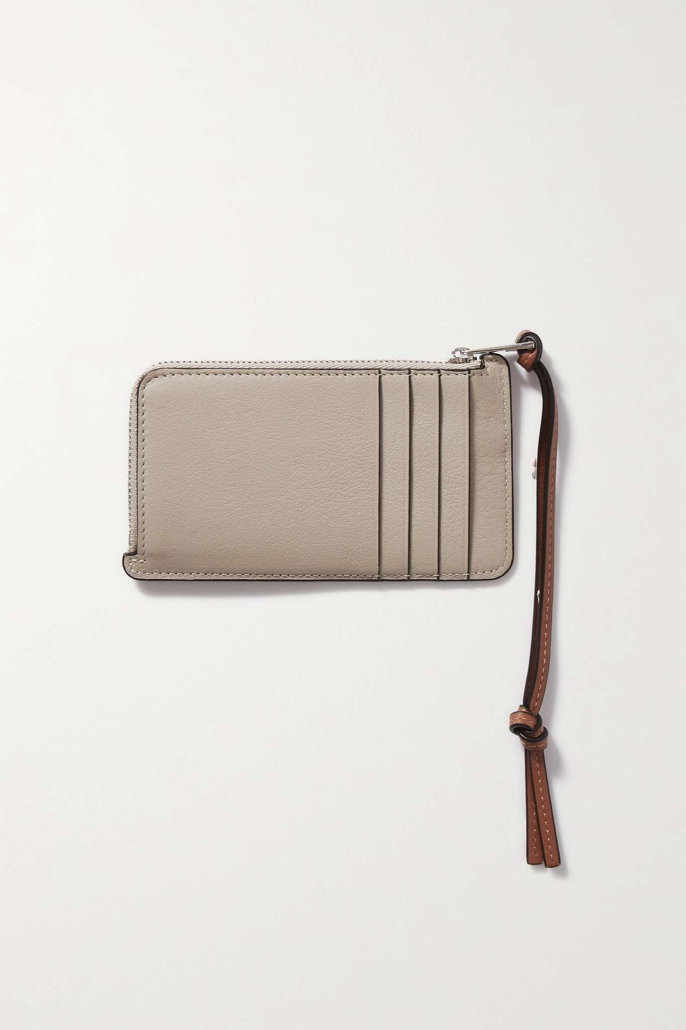 Debossed leather cardholder - 3