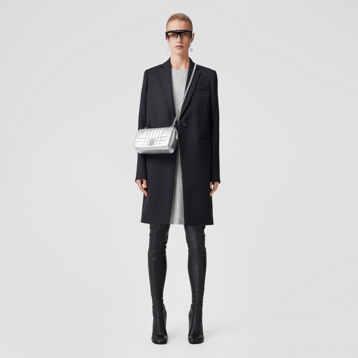 Quilted Metallic Leather Small Lola Bag - 6
