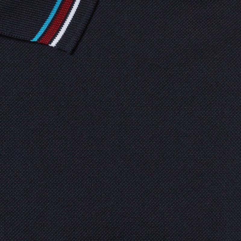 Embroidered stretch cotton polo shirt 8