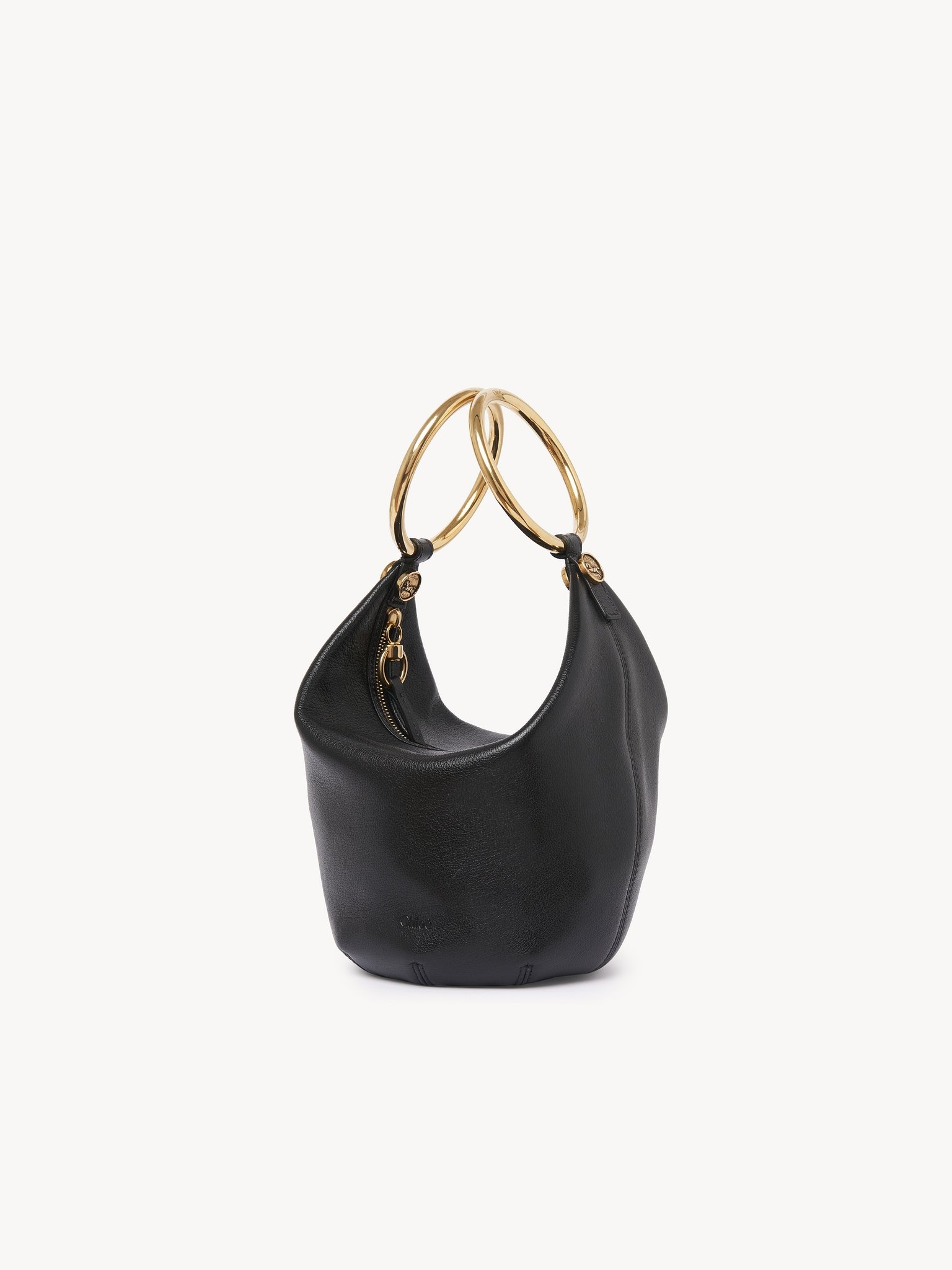 SMALL BRACELET HANDBAG IN GRAINED LEATHER - 3