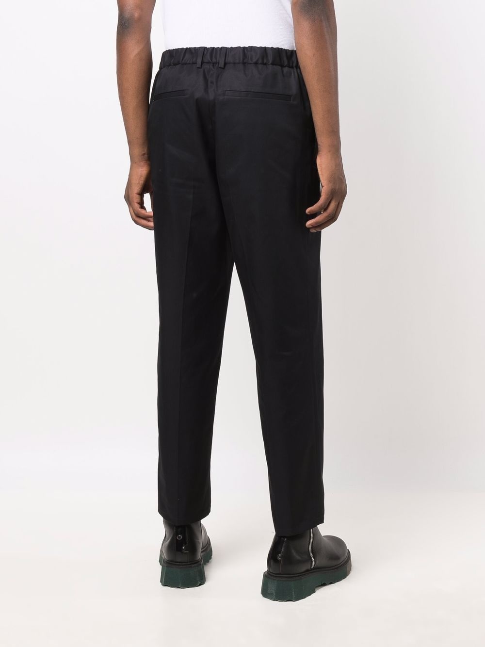 straight-leg elasticated waist trousers - 4