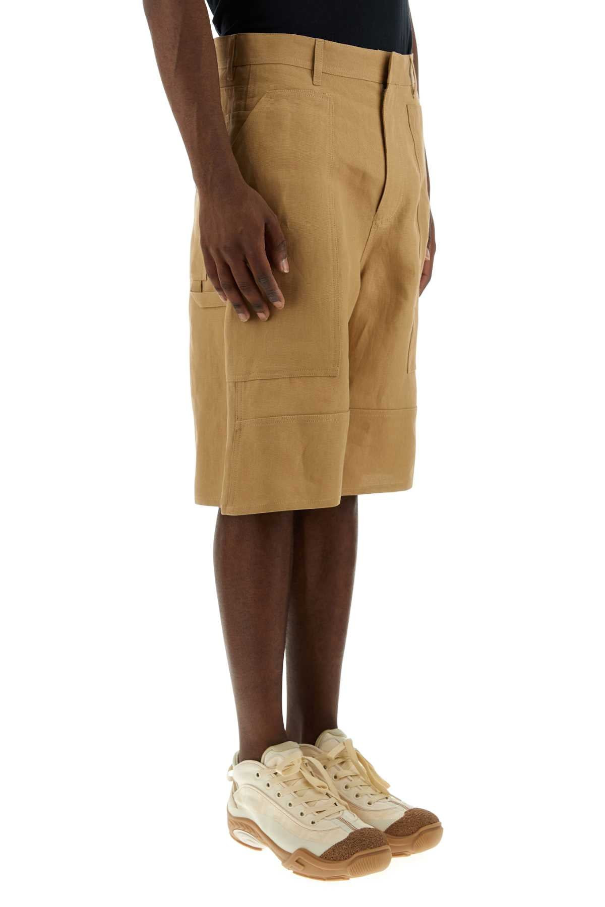 Fendi Men Camel Paper Bermuda Shorts - 3