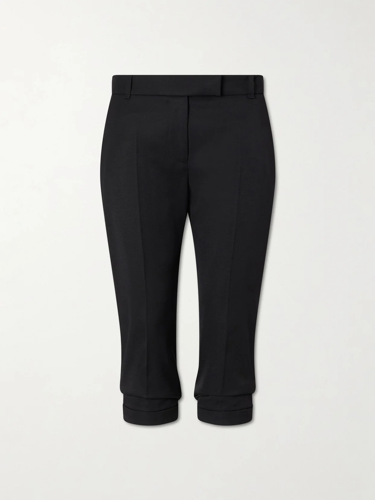 Wool Straight-leg Capri Pants - 1