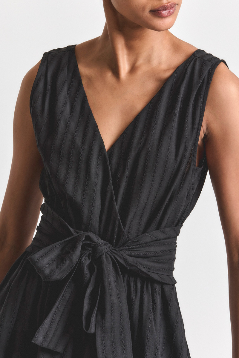 ABBY CROCHET STRIPE SHIRTING MINI DRESS 2