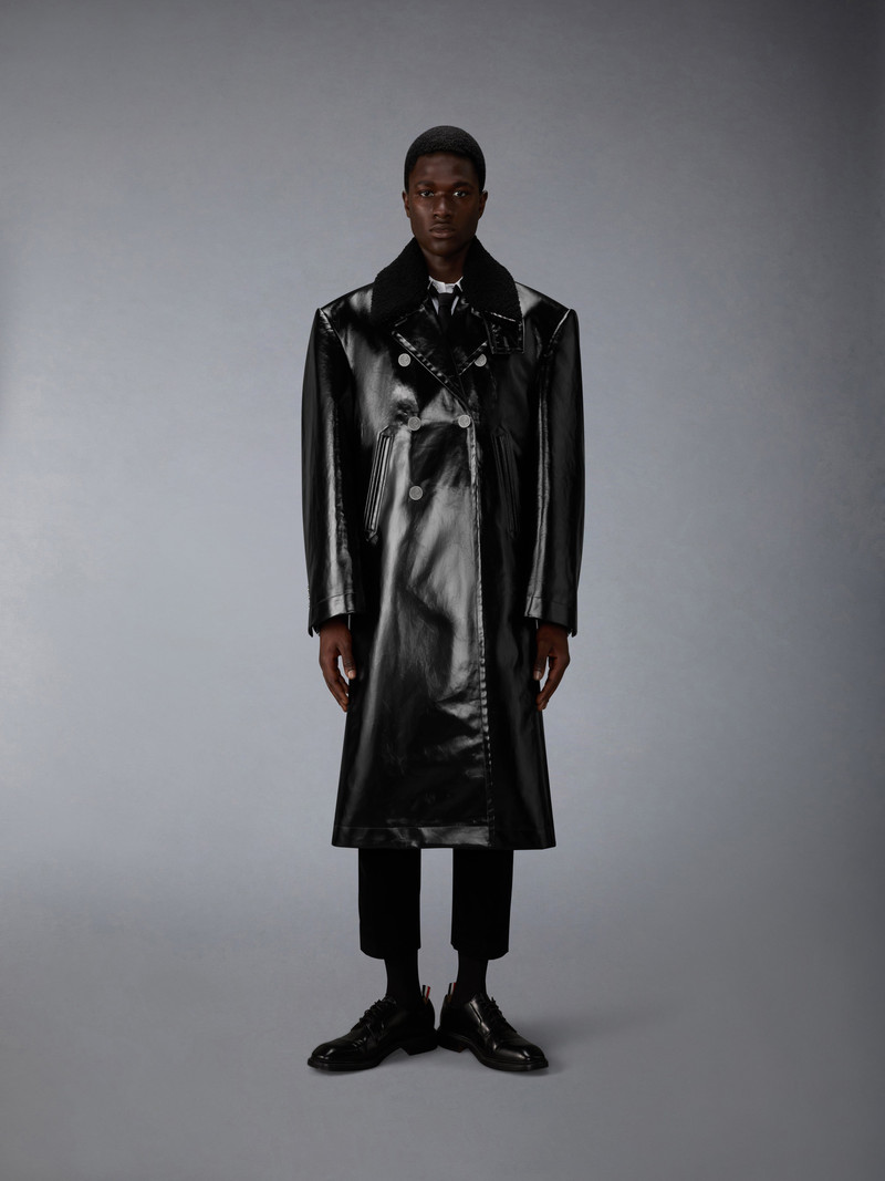 Thom Browne GABARDINE SLICKER OVERSIZED PEACOAT outlook