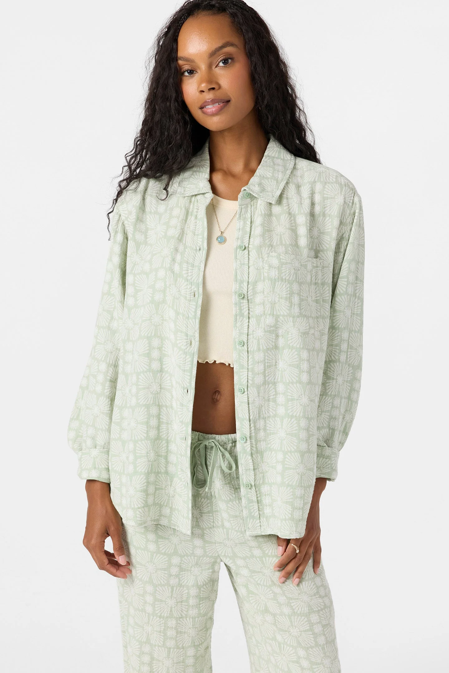 Leni Relaxed Geo Long Sleeve Top - 1