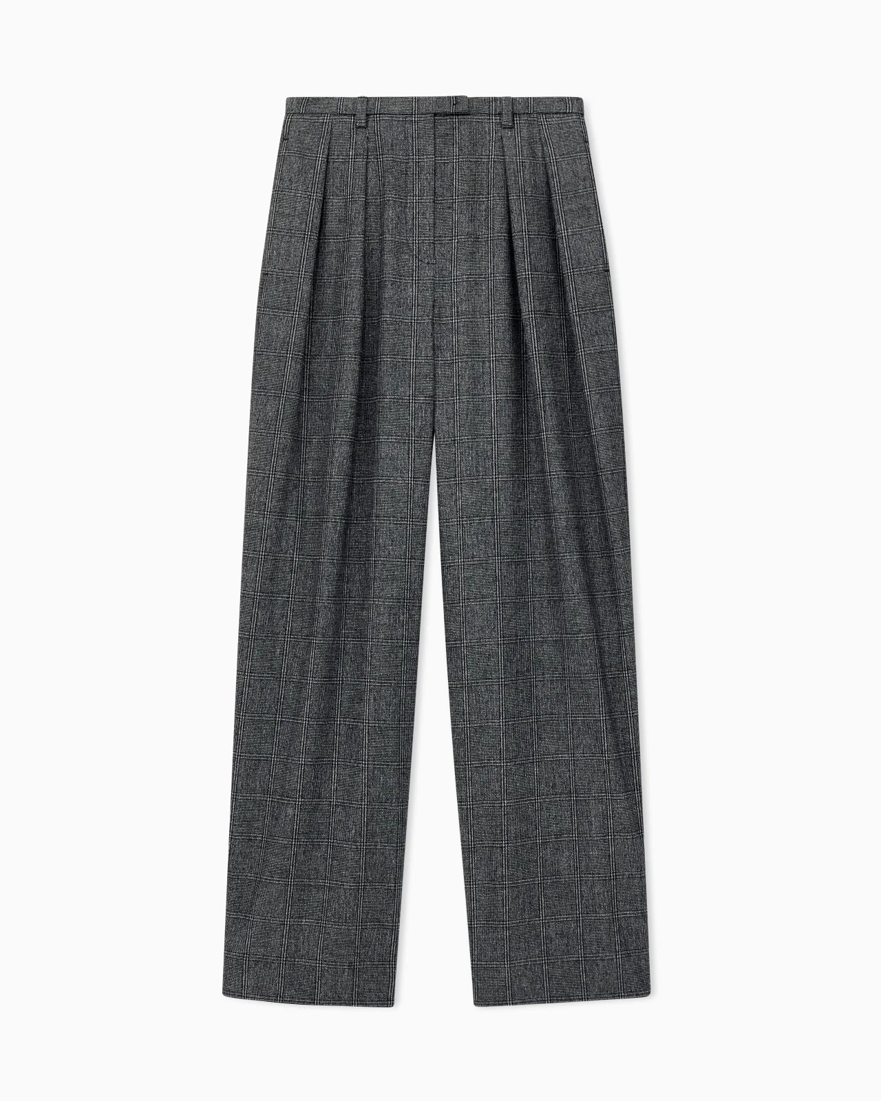 PLEATED CHECK FLANNEL PANTS SIGNATURE CAPSULE - 1