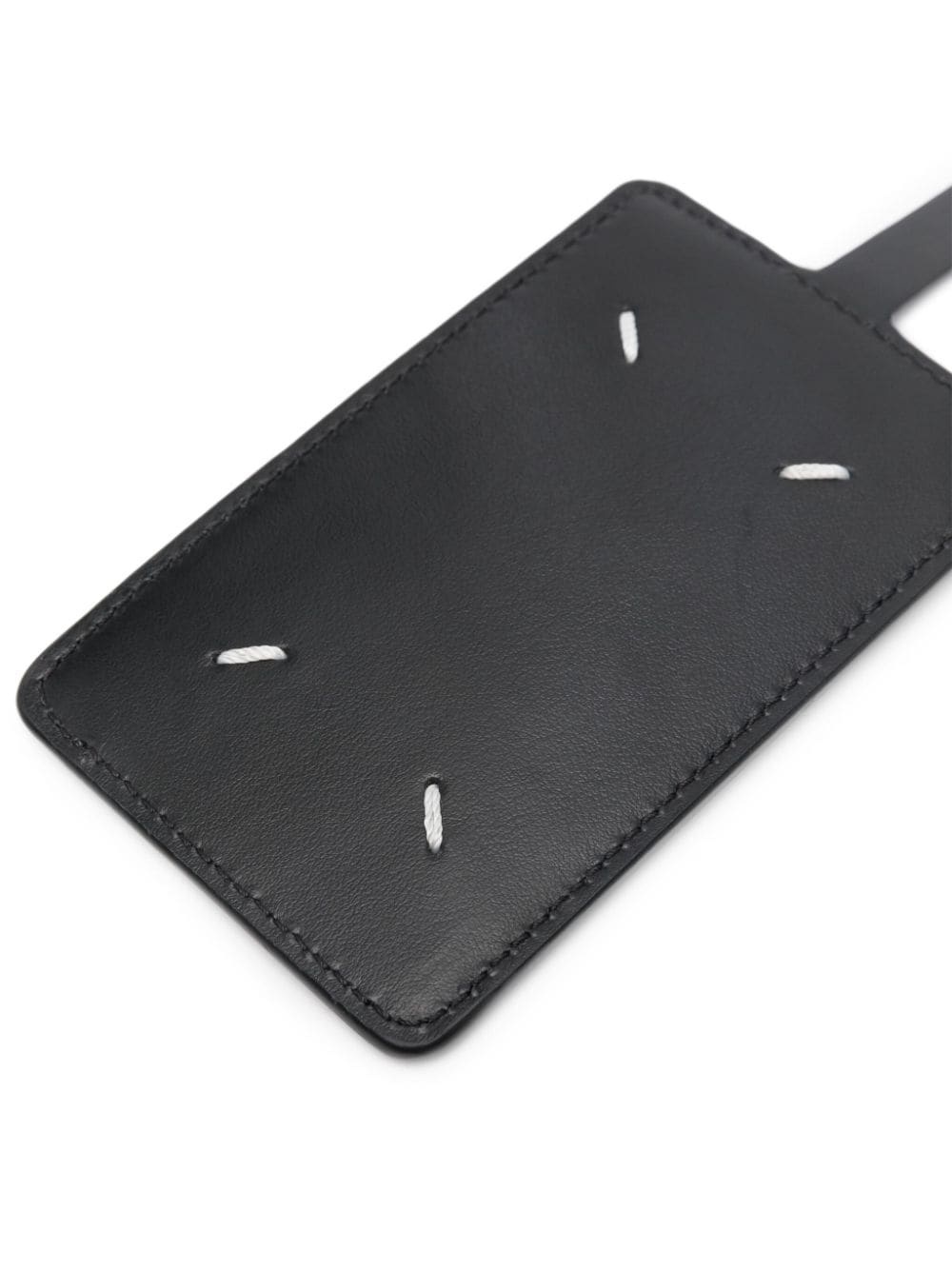 four-stitch leather luggage tag - 2