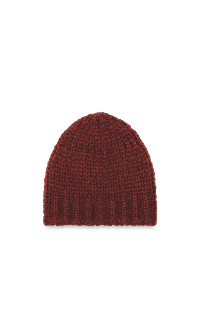 Pacino Knit Hat in Burnt Sienna Welfat Cashmere 1