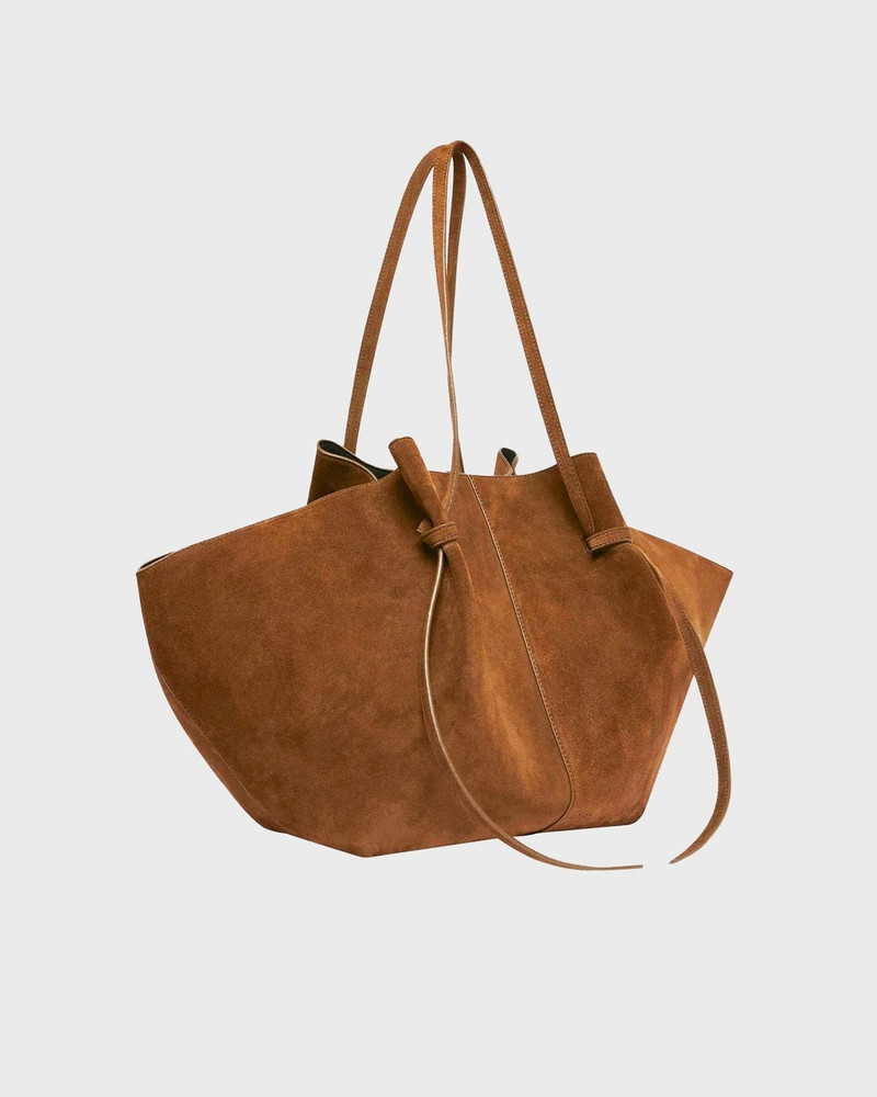 Yuzefi Large Mochi Suede Bag  Cognac ONESIZE outlook