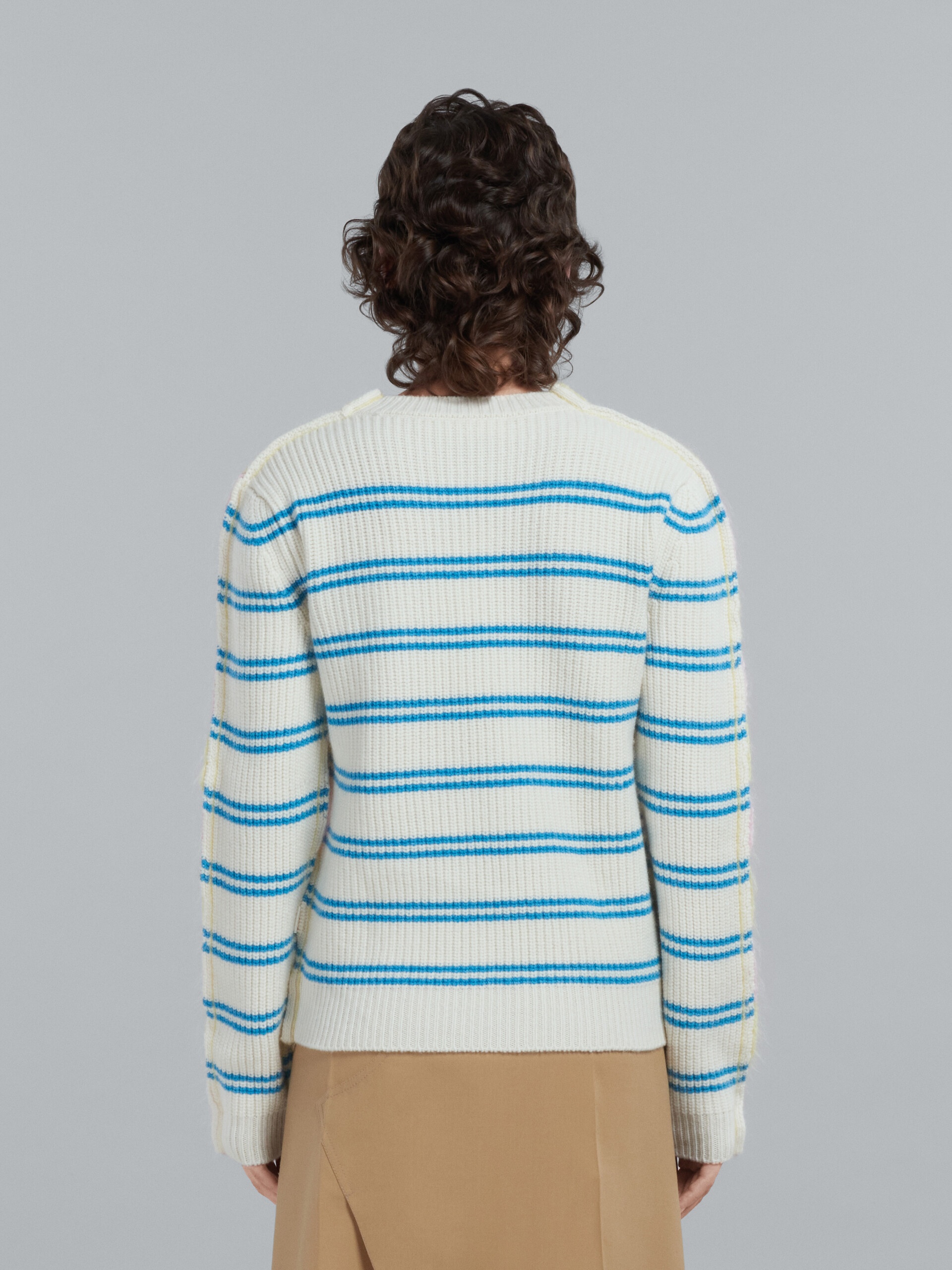 MOHAIR AND WOOL SWEATER WITH MULTICOLOUR STRIPES - 3