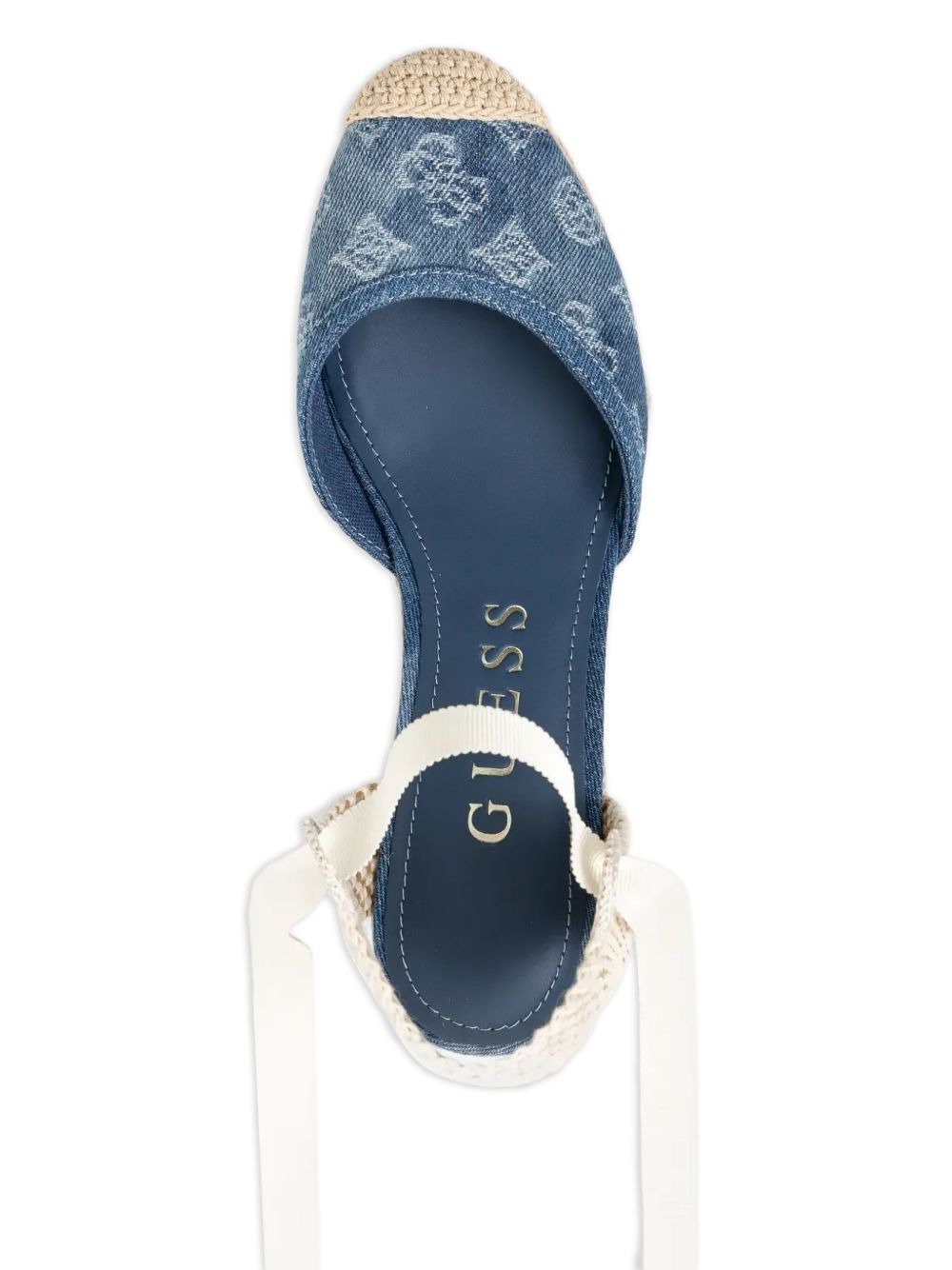 100mm Charmi denim wedge espadrilles - 4