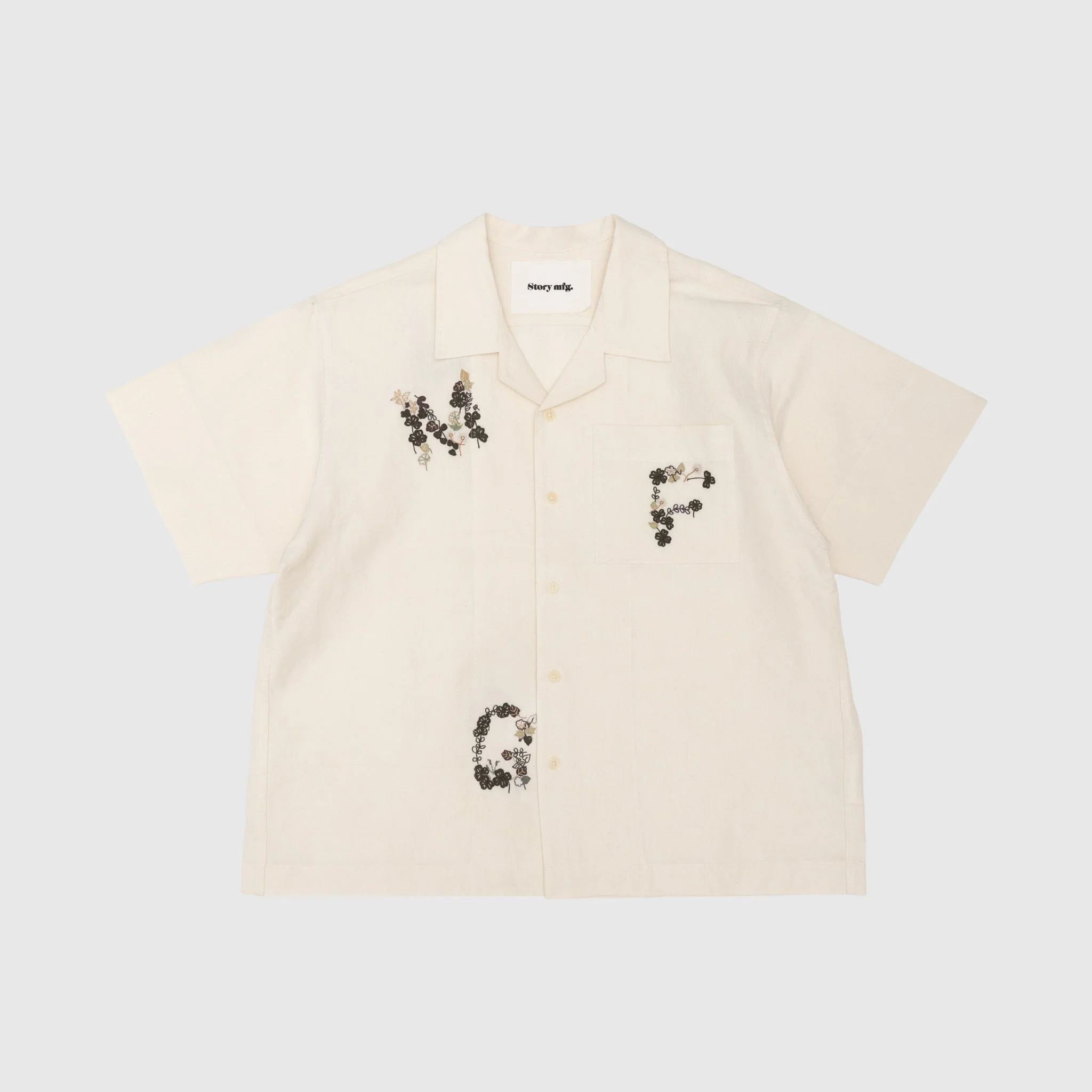 GREETINGS S/S SHIRT "CLOVER EMBROIDERY" - 1