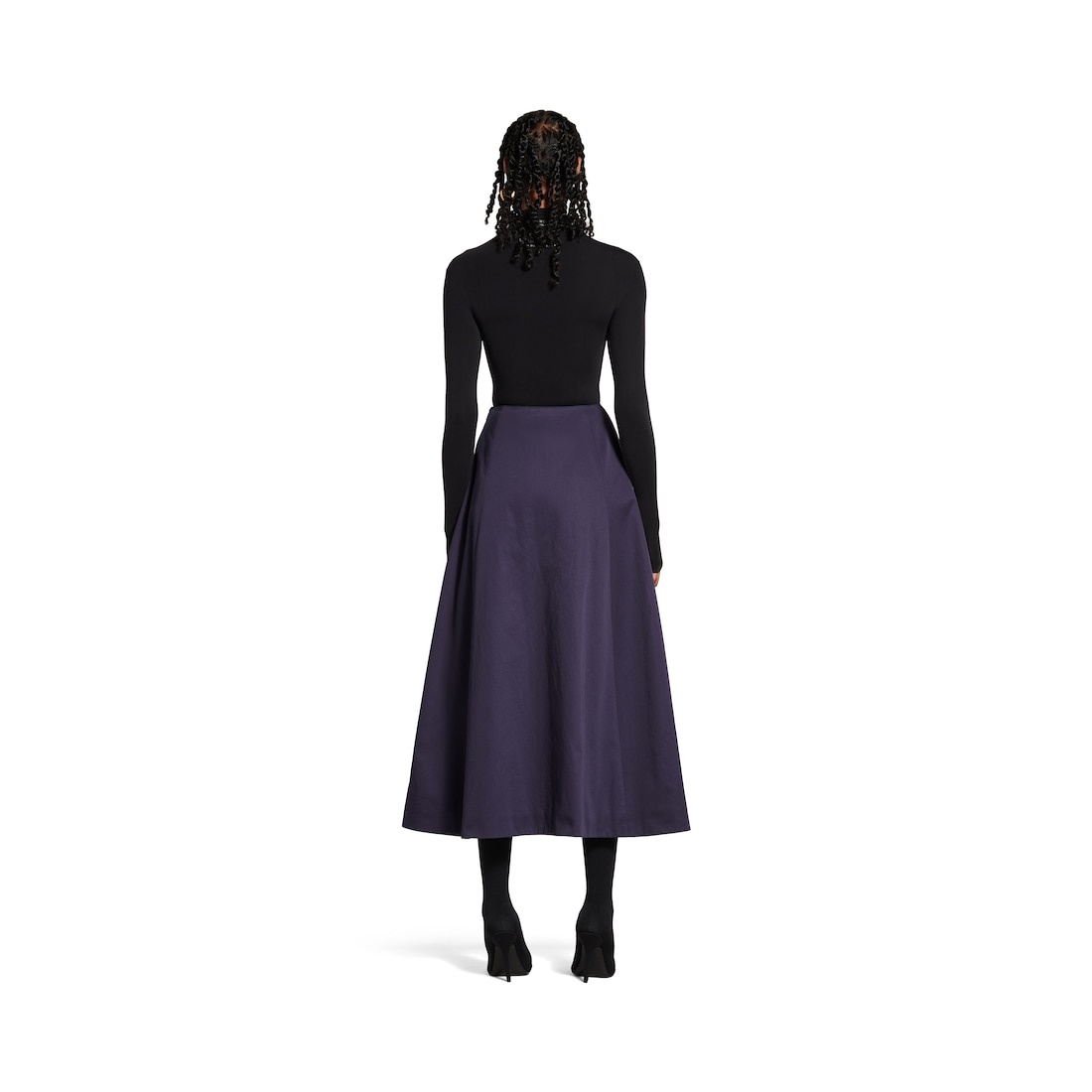 Women's Midi Skirt  in Dark Navy - 4
