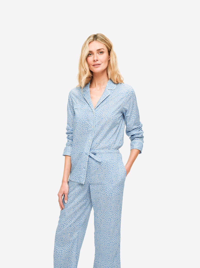 Women's Pyjamas Nelson 88 Cotton Batiste Blue - 5