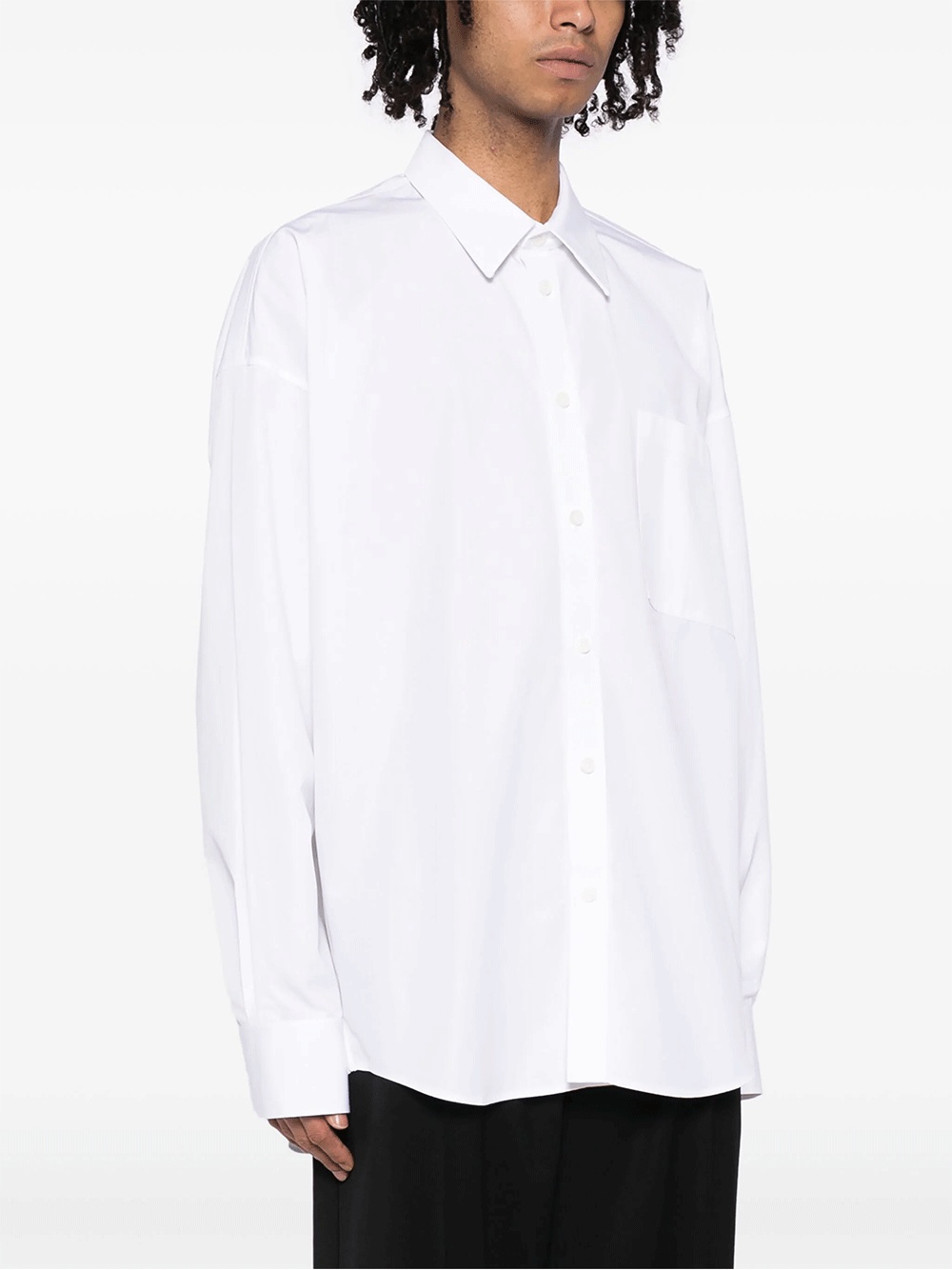 Button Down Logo Shirt In Cotton - 3