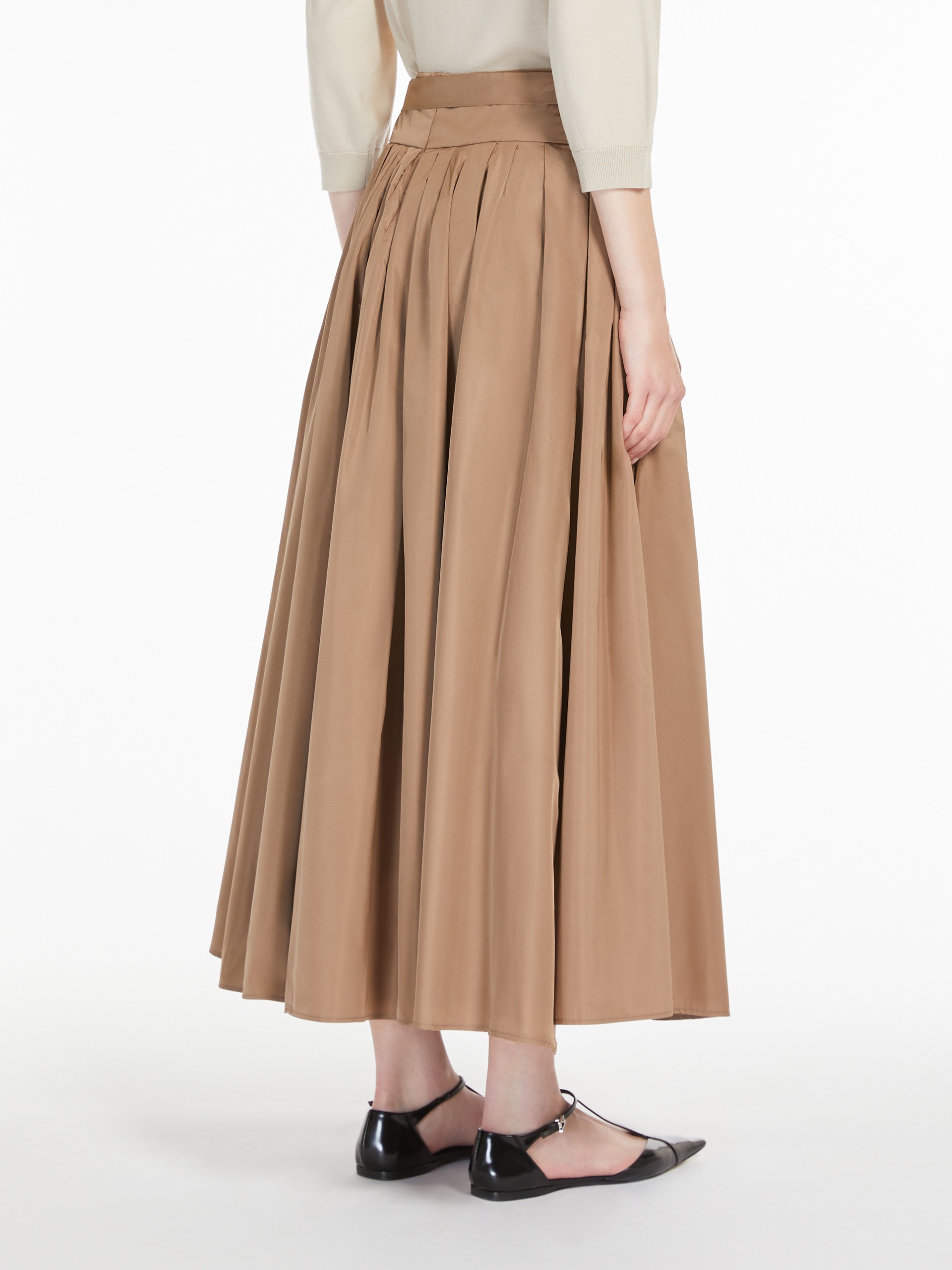 GEA Pleated water-repellent taffeta skirt - 4