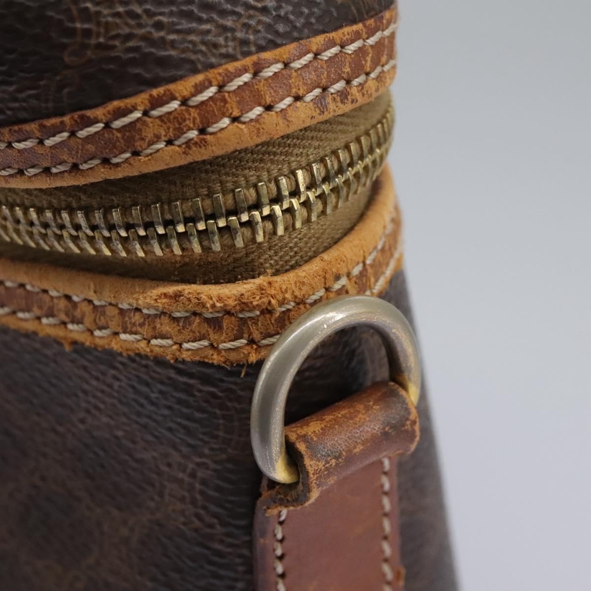 CELINE Macadam Canvas Vanity Hand Bag Pvc Leather Brown - 13