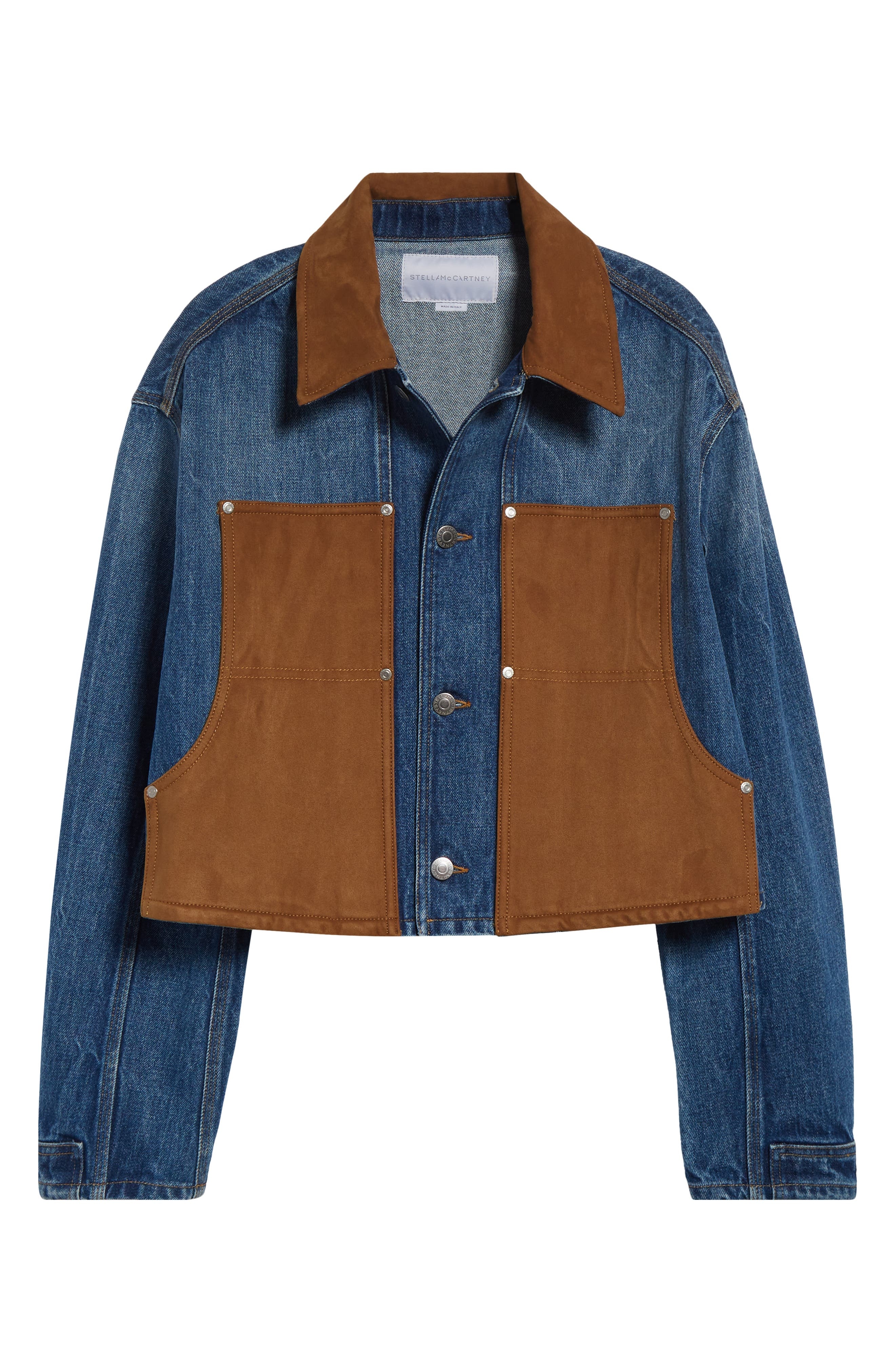 Stella McCartney Denim & Faux Suede Trucker Jacket in 4090 - 7