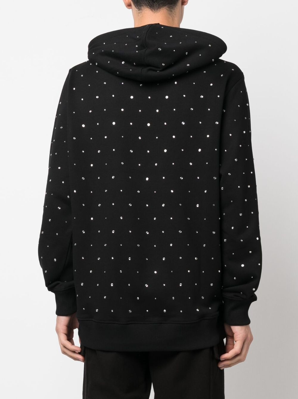 logo-print rhinestone-embellished hoodie - 4