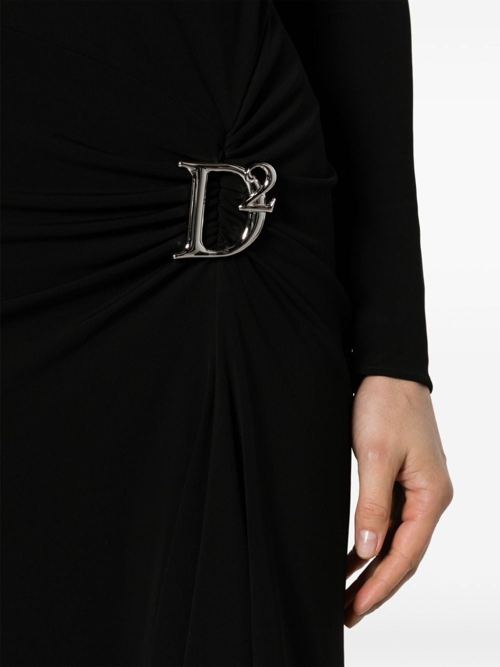 Statement logo-plaque midi dress - 5